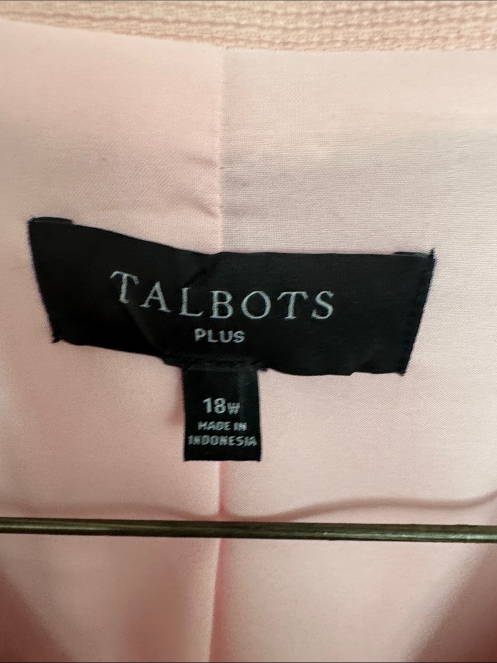Talbots Blush Pink Double-Breasted Blazer with Gold Buttons - Picture 3 of 3